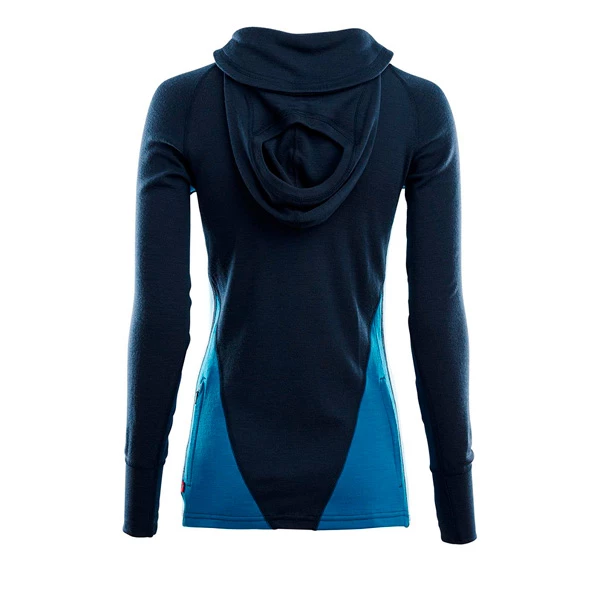 Beste salg ❤️ Dame Aclima WarmWool Hoodsweater 👩 Woman (Navy Blazer / Azure Blue / Blue Sapphire) ⭐ - Bilde 3