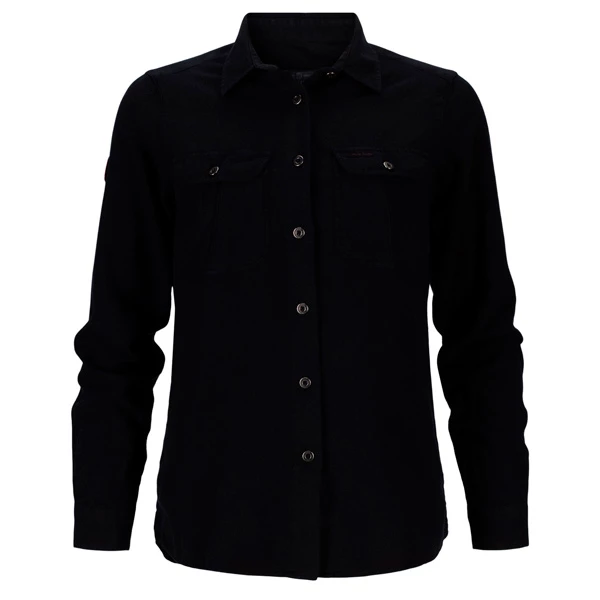 Rabatt 😉 Dame Amundsen Sports Flannel 👕 Shirt 👩 Women (Faded Navy) 🧨