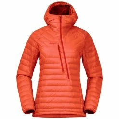 Kjøpe 🎁 Dame Bergans Cecilie Down Light Anorak (Energy Red/Red Leaf) 🤩