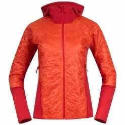 Beste Pirce ✔️ Dame Bergans Cecilie Light Insulated Hybrid Jacket (Energy Red/Red Leaf) 😉
