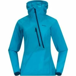 Kjøpe 🔔 Dame Bergans Cecilie Light Wind Anorak (Clear Ice Blue) 😉