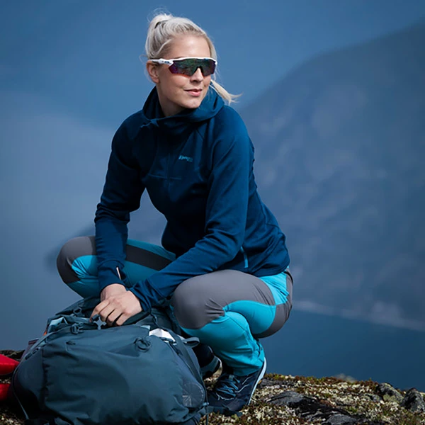 Tilbud 🥰 Dame Bergans Cecilie Wool Hood Jacket (Deep Sea Blue) ✔️ - Bilde 2