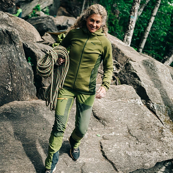 Flash salg 💯 Dame Bergans Cecilie Wool Hood Jacket (Trail Green/Dark Olive Green) 🤩 - Bilde 2