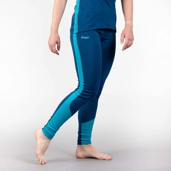 Kjøpe 🔥 Dame Bergans Cecilie Wool Tights (Deep Sea Blue/Clear Ice Blue) 😀 - Bilde 2