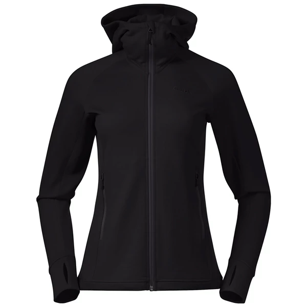 Engroshandel ⭐ Dame Bergans Ulstein Wool Hood 👩 Womens Jacket (Black) 👏