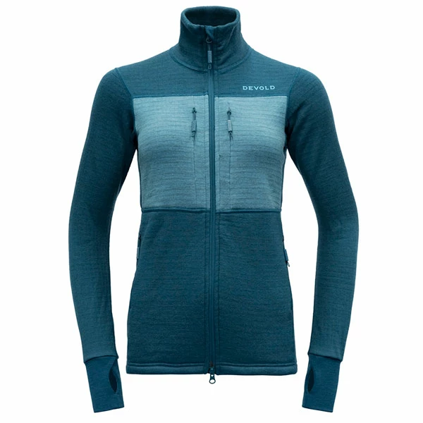 Tilbud 💯 Dame Devold Egga Grid Merino Jkt Wmn (Flood/Moon) 🤩