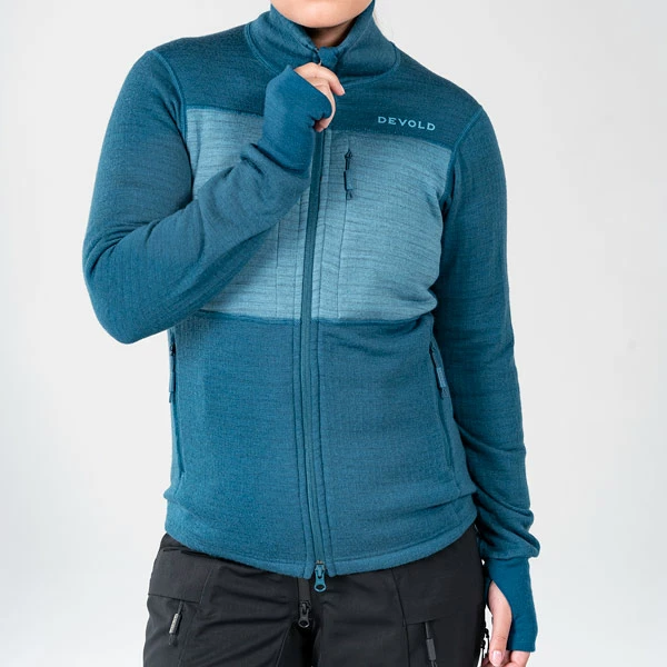 Tilbud 💯 Dame Devold Egga Grid Merino Jkt Wmn (Flood/Moon) 🤩 - Bilde 2