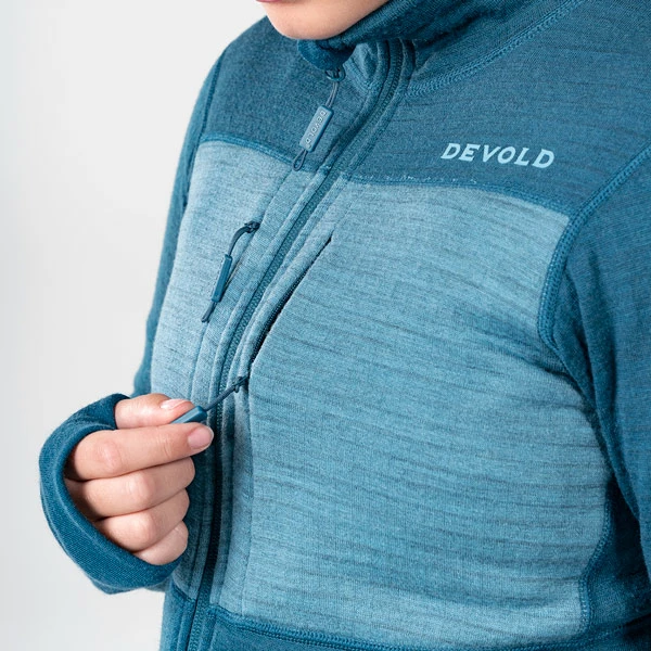 Tilbud 💯 Dame Devold Egga Grid Merino Jkt Wmn (Flood/Moon) 🤩 - Bilde 3