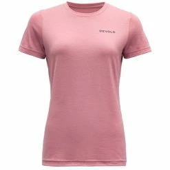 Beste Pirce ⌛ Dame Devold Saksa 👩 Woman Tee (Foxglove) 🔥
