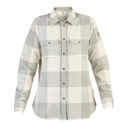 Kupong 🎉 Dame Fjällräven Canada 👕 Shirt W (Fog-Chalk White) ❤️