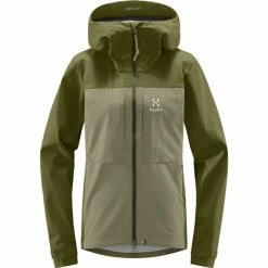 Tilbud 🥰 Dame Haglöfs Touring Infinium Jacket 👩 Women (Thyme Green/Olive Green) 🎉