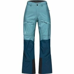 Ny 🔥 Dame Haglöfs Vassi Touring Gtx Pant 👩 Women (Frost Blue Dark Ocean) ✔️