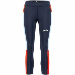 Tilbud ✔️ Dame Swix Motion Premium Cropped Tights W (Dark Navy) 🌟